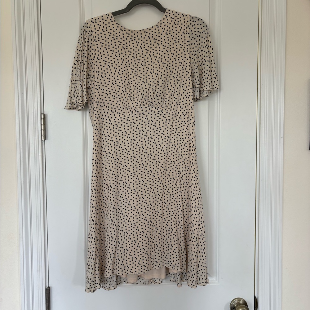 Gianni Bini Elegant Polka Dot Open-Back Dress